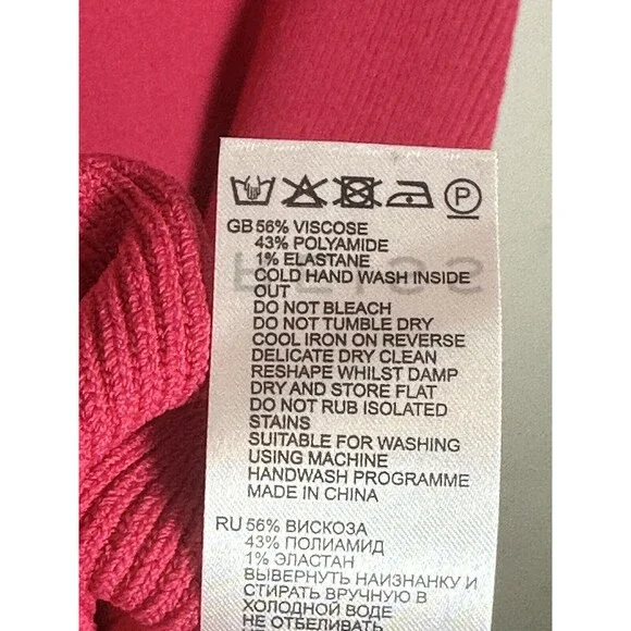 Reiss NWT Coral Pink Midi Dress - Picture 6 of 9